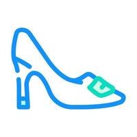 pompen en slingbacks kleur icoon vector illustratie