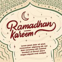 Ramadhan kareem groet kaart achtergrond vector