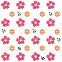 bloemen en bladeren patroon vector