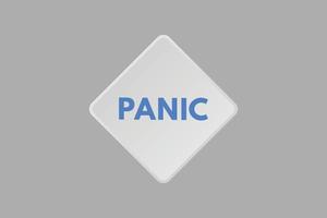 paniek tekst knop. paniek teken icoon etiket sticker web toetsen vector