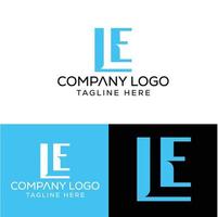 eerste brief le logo ontwerp monogram creatief modern teken symbool icoon vector