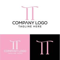 eerste brief tt logo ontwerp monogram creatief modern teken symbool icoon vector