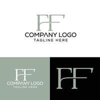 eerste brief ff logo ontwerp monogram creatief modern teken symbool icoon vector