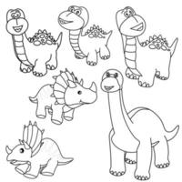 dinosaurus tekenfilm vector voor kleur boek