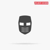 ridder helm vlak vector icoon. hand- getrokken stijl ontwerp illustraties.