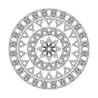 mandala ontwerp decoratief patroon decoratie sneeuwvlok Aan zwart bloem patroon ontwerp vector