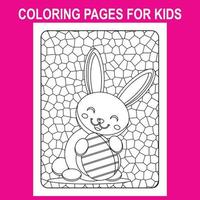 afdrukken staan glas kleur Pagina's voor kinderen, Pasen kleur Pagina's afbeelding Nee 12 vector