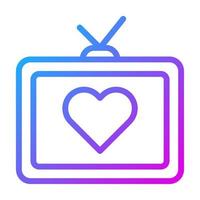 TV helling Purper Valentijn illustratie vector en logo icoon nieuw jaar icoon perfect.