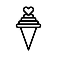 ijs room Valentijn icoon schets stijl illustratie vector en logo icoon perfect.