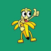 vector illustratie van schattig tekenfilm banaan