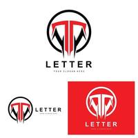 t brief logo, modern brief stijl vector, ontwerp geschikt voor Product merken met t brief vector