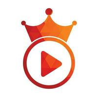 koning video vector logo ontwerp sjabloon. Koninklijk film logo ontwerp vector.