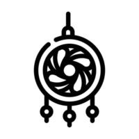 het weven amulet lijn icoon vector illustratie