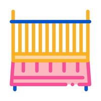 kinderbed baby bed icoon vector schets illustratie