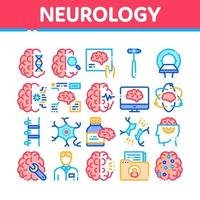 neurologie geneeskunde verzameling pictogrammen reeks vector
