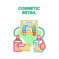 cosmetische retail vector concept kleur illustratie