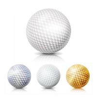golf bal set. 3d realistisch vector