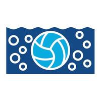 water polo glyph twee kleur icoon vector