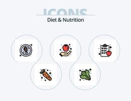 eetpatroon en voeding lijn gevulde icoon pak 5 icoon ontwerp. eetpatroon. gezond. eetpatroon. voedsel. voeding vector