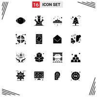 universeel icoon symbolen groep van 16 modern solide glyphs van Canada boom technologie Woud sieraden bewerkbare vector ontwerp elementen
