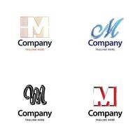 brief m groot logo pak ontwerp creatief modern logos ontwerp voor uw bedrijf vector