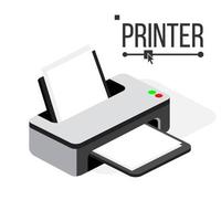 printer icoon vector. modern kantoor inkt, laser printer. isometrische geïsoleerd illustratie vector