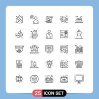 25 creatief pictogrammen modern tekens en symbolen van vervoer uitverkoop boek korting zwart vrijdag bewerkbare vector ontwerp elementen