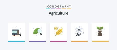 landbouw vlak 5 icoon pak inclusief landbouw. natuur. landbouw. tuin. landbouw. creatief pictogrammen ontwerp vector