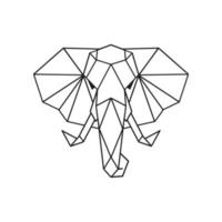 olifant lowpoly illustratie vector