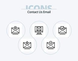 e-mail lijn icoon pak 5 icoon ontwerp. postvak IN. downloaden. e-mail. doos. e-mail vector