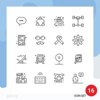 16 universeel schets tekens symbolen van kinderen pret het drukken mechanica auto bewerkbare vector ontwerp elementen