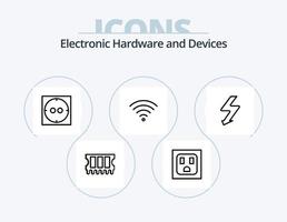 apparaten lijn icoon pak 5 icoon ontwerp. . antwoorden. plukken vector