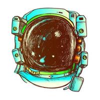 astronaut ruimte blootstelling pak kleur vector
