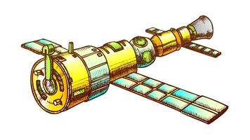 wetenschappelijk ruimte verkennen satelliet kleur vector