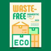afvalvrij pakket promotionele folder poster vector