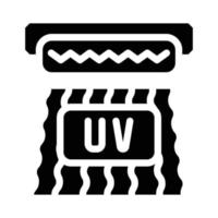 ultraviolet golven glyph icoon vector illustratie