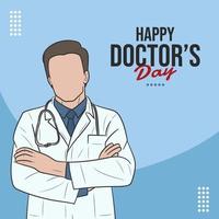 Internationale gelukkig dokter dag , gelukkig dokter dag, vector illustratie