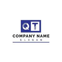 qt brief logo ontwerp vector