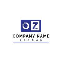 oz brief logo ontwerp vector