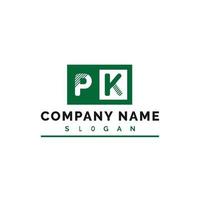 pk brief logo ontwerp vector