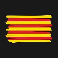 Catalonië vlag borstel vector