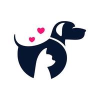 huisdieren liefde logo vector