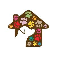 huisdieren huis logo vector