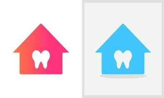 tanden huis logo ontwerp. huis logo met tanden concept vector. tandheelkundig en huis logo ontwerp vector