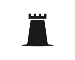 kasteel toren icoon Aan wit achtergrond. kasteel logo sjabloon, icoon, symbool vector