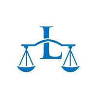 advocaat wet firma logo ontwerp Aan brief l vector sjabloon