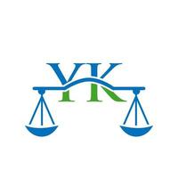 wet firma brief yk logo ontwerp. wet advocaat teken vector