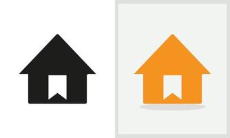 bladwijzer huis logo ontwerp. huis logo met bladwijzer concept vector. bladwijzer en huis logo ontwerp vector