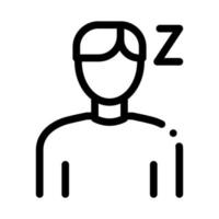 slaperigheid Mens icoon vector schets illustratie