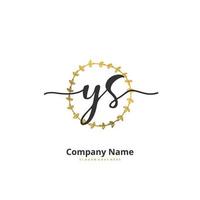 ja eerste handschrift en handtekening logo ontwerp met cirkel. mooi ontwerp handgeschreven logo voor mode, team, bruiloft, luxe logo. vector